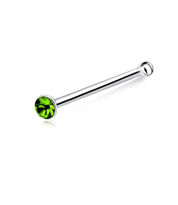 1.4mm Stone Silver Bone Nose Stud NSKD-54